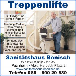 Anzeige Sanitätshaus Bönisch - Ihr Fachhändler für Gesundheitsprodukte